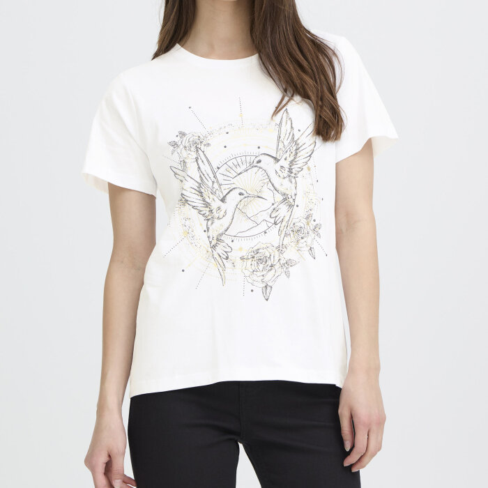 Pulz Jeans ( Dame )  - PULZ - PZADABELLE  | T-SHIRT BRIGHT WHITE