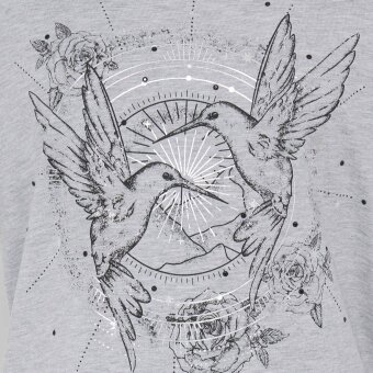 Pulz Jeans ( Dame )  - PULZ - PZADABELLE | T-SHIRT MEDIUM GREY MELANGE