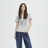 Pulz Jeans ( Dame )  - PULZ - PZADABELLE | T-SHIRT MEDIUM GREY MELANGE