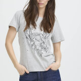 Pulz Jeans ( Dame )  - PULZ - PZADABELLE | T-SHIRT MEDIUM GREY MELANGE