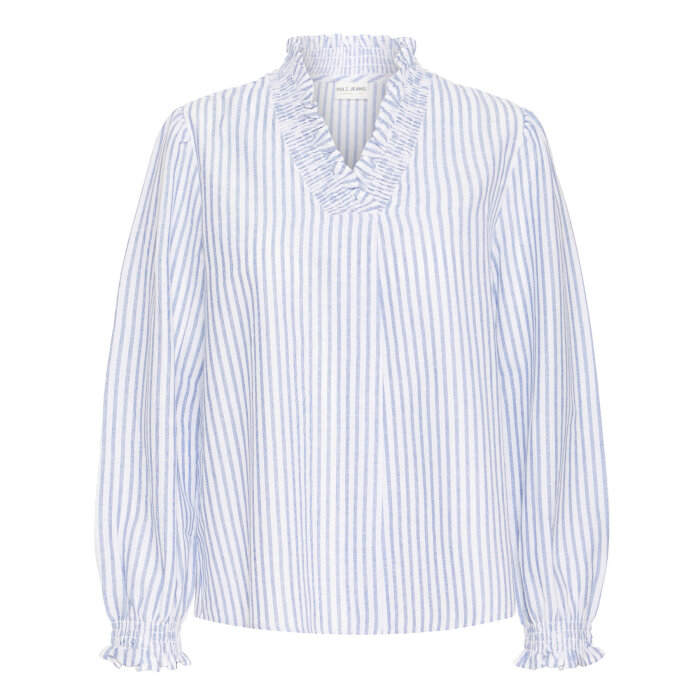Pulz Jeans ( Dame )  - PULZ - PZAUDREY BLOUSE | SKJORTE CLOUD DANCER