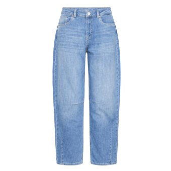 Pulz Jeans ( Dame )  - PULZ - PZANNI HW | JEANS BARREL LEG MEDIUM BLUE DENIM