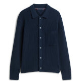 Tommy Hilfiger  - Tommy Hilfiger - Fisherman rib coach jacket | Strik Dark Night Navy