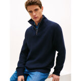 Tommy Hilfiger - Tommy Hilfiger - Fisherman rib zip mock | Strik Dark Night Navy Tommy Hilfiger - Tommy Hilfiger - Fisherman rib zip mock | Strik Dark Night Navy