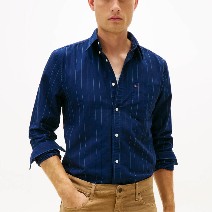 Tommy Hilfiger  - Tommy Hilfiger - Heritage oxford shirt | Skjorte Preppy Navy