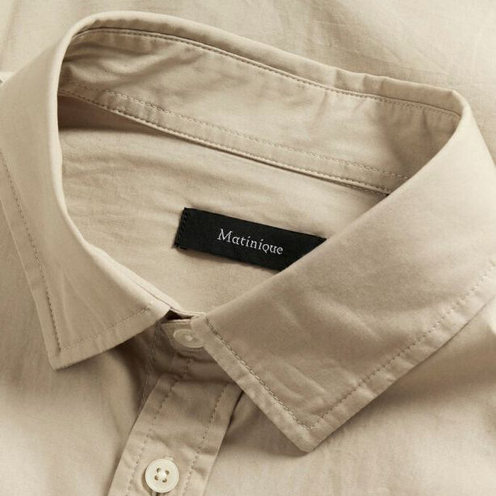 Matinique - Matinique - Christaldo shirt | Skjorte Plaza Taupe
