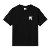Double A by Wood Wood - Wood Wood - Liam AA chest tee | T-shirt Black White Double A by Wood Wood - Wood Wood - Liam AA chest tee | T-shirt Black White