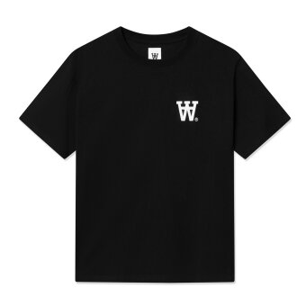 Double A by Wood Wood - Wood Wood - Liam AA chest tee | T-shirt Black White