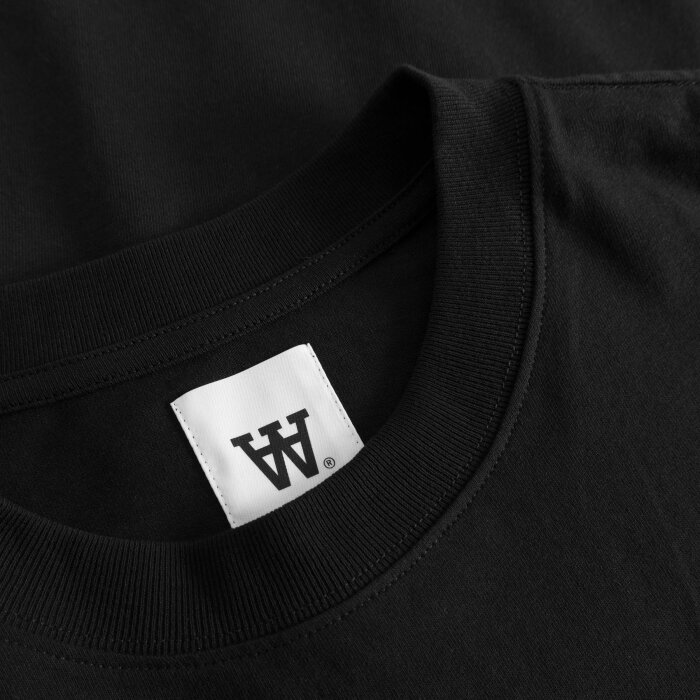 Double A by Wood Wood - Wood Wood - Liam AA chest tee | T-shirt Black White