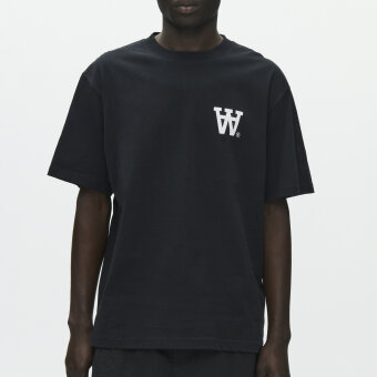 Double A by Wood Wood - Wood Wood - Liam AA chest tee | T-shirt Black White