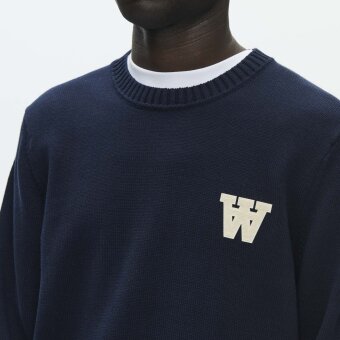 Double A by Wood Wood - Wood Wood - Tay sweater | Strik  Dark Navy
