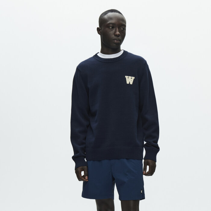 Double A by Wood Wood - Wood Wood - Tay sweater | Strik  Dark Navy