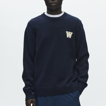 Double A by Wood Wood - Wood Wood - Tay sweater | Strik  Dark Navy