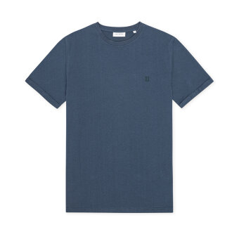 LES DEUX - Les Deux - Nørregaard cont. tee | T-shirt Dark Denim Blue