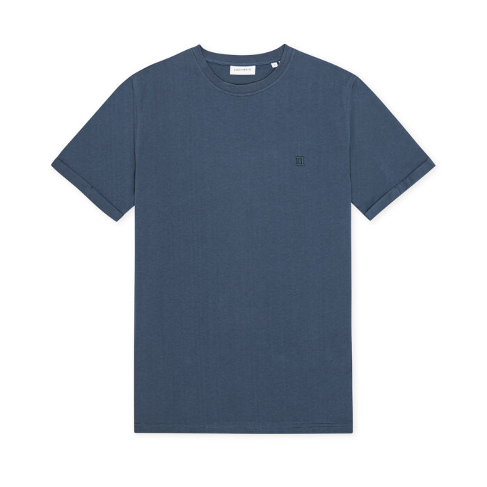 LES DEUX - Les Deux - Nørregaard cont. tee | T-shirt Dark Denim Blue