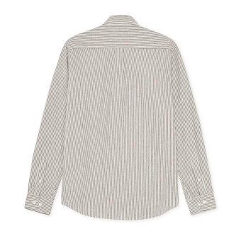 LES DEUX - Les Deux - Konrad striped shirt | Skjorte Teak Brown