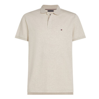 Tommy Hilfiger  - Tommy Hilfiger - Liquid cotton | Polo T-shirt Heathered Oatmilk 