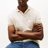Tommy Hilfiger  - Tommy Hilfiger - Liquid cotton | Polo T-shirt Heathered Oatmilk 