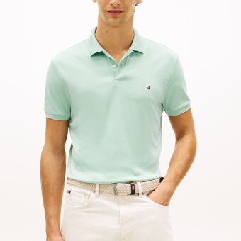 Tommy Hilfiger  - Tommy Hilfiger - Liquid cotton | Polo T-shirt Crushed Mint