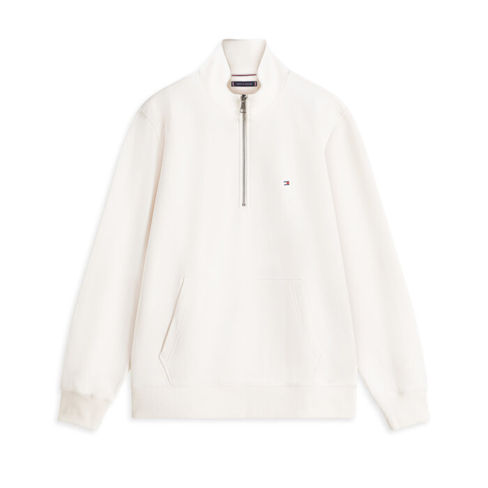 Tommy Hilfiger  - Tommy Hilfiger - Terry new 1/4 zip | Sweatshirt Ivory Petal