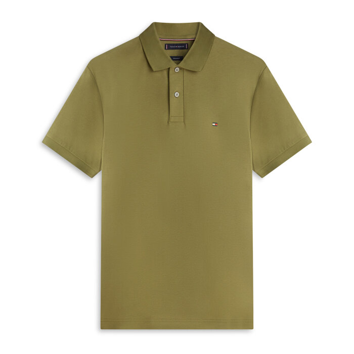 Tommy Hilfiger  - Tommy Hilfiger - Liquid cotton | Polo T-shirt Dark Artichoke