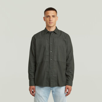 G-Star - G-Star - Panelled pkt reg. shirt | Skjorte Asfalt gd