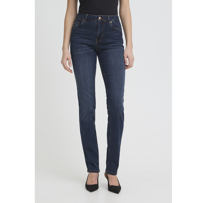 Pulz Jeans ( Dame )  - PULZ - PZEMMA HW | JEANS DARK BLUE DENIM