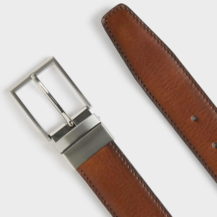 Saddler - Saddler - Bælte Brian vendbart | Bælte Sort & Brun