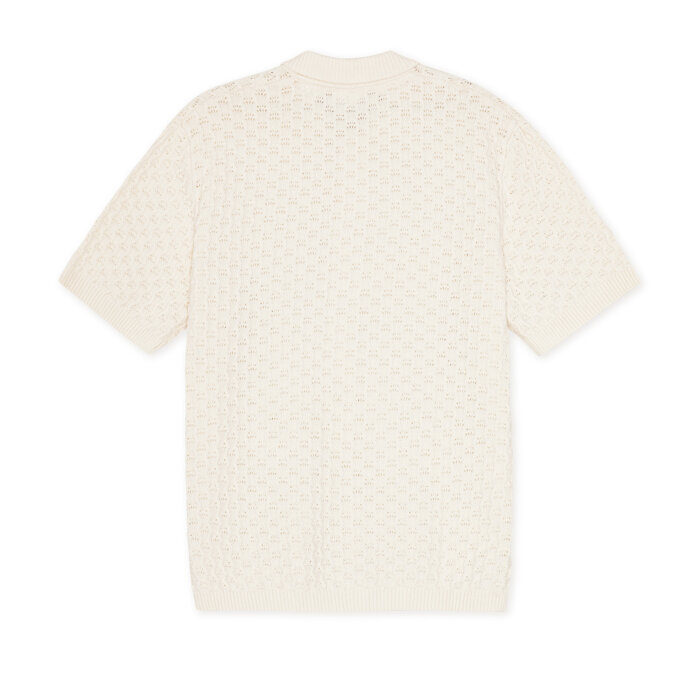 LES DEUX - Les Deux - Gespertus knit shirt | K/Æ Skjorte Eggnog White