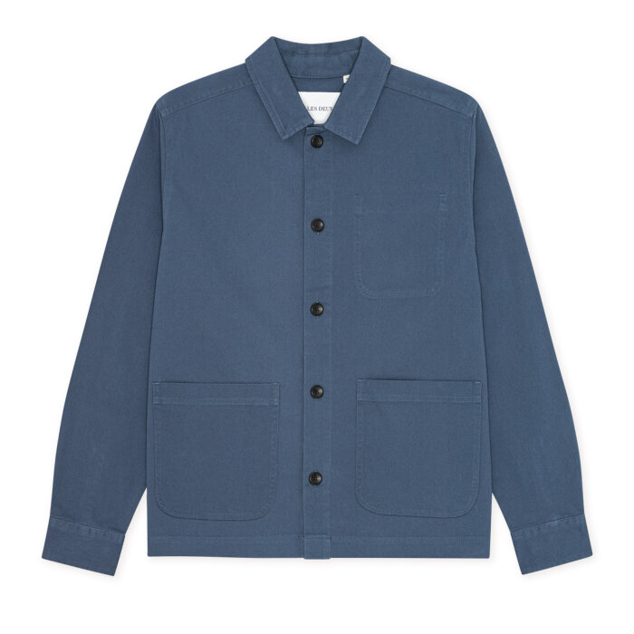 LES DEUX - Les Deux - Layton | Overshirt Dark Denim Blue