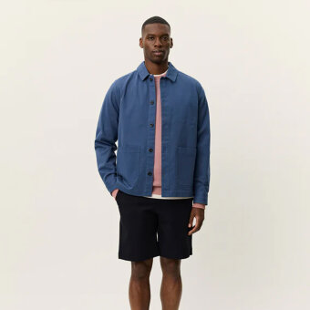 LES DEUX - Les Deux - Layton | Overshirt Dark Denim Blue