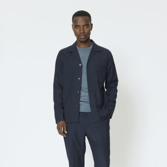 Matinique - Matinique - Landen | Overshirt Navy Pinstripe