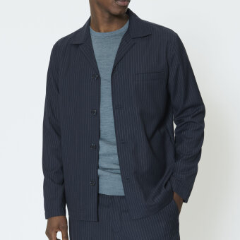 Matinique - Matinique - Landen | Overshirt Navy Pinstripe