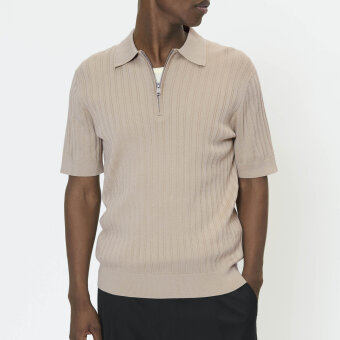 Matinique - Matinique - Polo knit | Polo t-shirt Plaza Taupe
