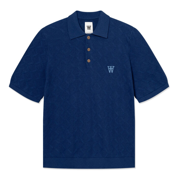 Double A by Wood Wood - Wood Wood - Lamin | Polo T-shirt Navy Peony