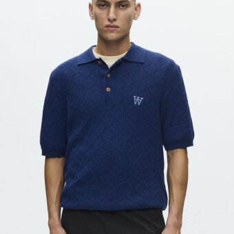 Double A by Wood Wood - Wood Wood - Lamin | Polo T-shirt Navy Peony
