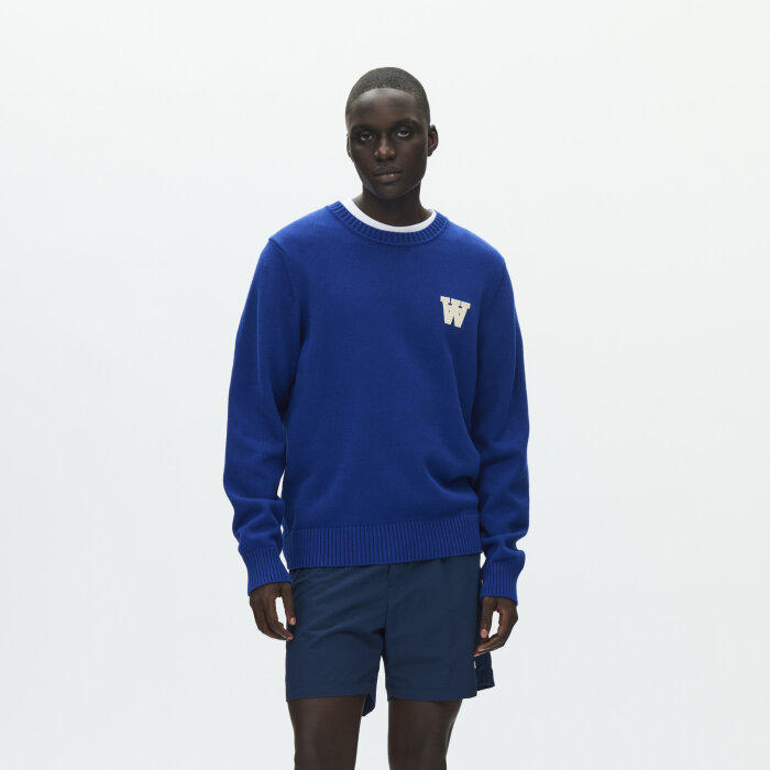 Double A by Wood Wood - Wood Wood - Tay sweater | Strik Navy Peony