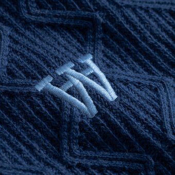 Double A by Wood Wood - Wood Wood - Lamin crew neck | Strik Navy Peony