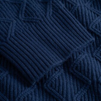 Double A by Wood Wood - Wood Wood - Lamin crew neck | Strik Navy Peony