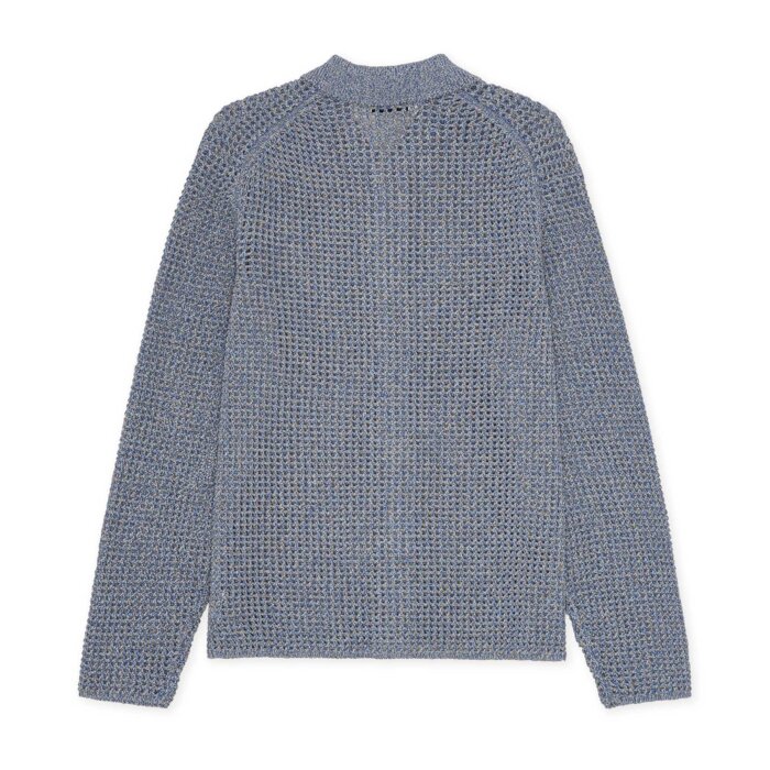 LES DEUX - Les Deux - Gerald knitted shirt | Overshirt Dark Denim Blue