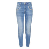 Pulz Jeans ( Dame )  - PULZ - PZCARMEN EMB. HW SKINNY | JEANS LIGHT BLUE DENIM 