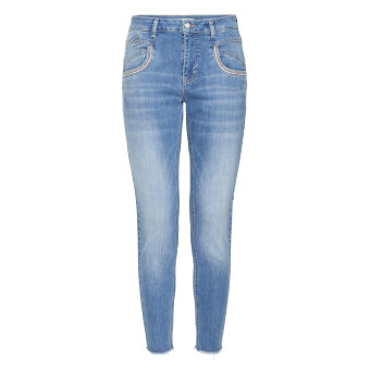 Pulz Jeans ( Dame )  - PULZ - PZCARMEN EMB. HW SKINNY | JEANS LIGHT BLUE DENIM 