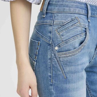 Pulz Jeans ( Dame )  - PULZ - PZCARMEN EMB. HW SKINNY | JEANS LIGHT BLUE DENIM 