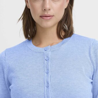 ICHI ( Dame ) - ICHI - IHLULS O-NECK CA | CARDIGAN 153932 BEL AIR BLUE