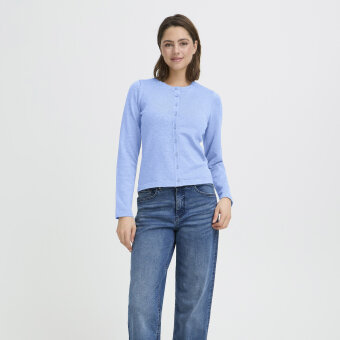 ICHI ( Dame ) - ICHI - IHLULS O-NECK CA | CARDIGAN 153932 BEL AIR BLUE