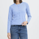 ICHI ( Dame ) - ICHI - IHLULS O-NECK CA | CARDIGAN 153932 BEL AIR BLUE