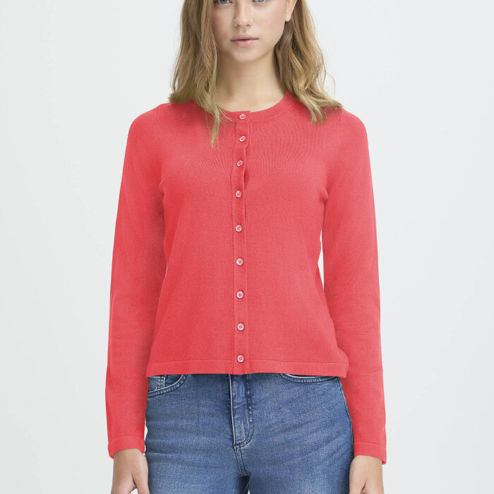 ICHI ( Dame ) - ICHI - IHLULS O-NECK CA | CARDIGAN TEABERRY