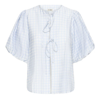 ICHI ( Dame ) - ICHI - IHHETTA SH | SKJORTE POWDER BLUE CHECK