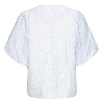 ICHI ( Dame ) - ICHI - IHHETTA SH | SKJORTE POWDER BLUE CHECK