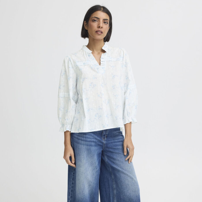 Pulz Jeans ( Dame )  - PULZ - PZBELLAROSE BLOUSE | SKJORTE COASTAL FJORD